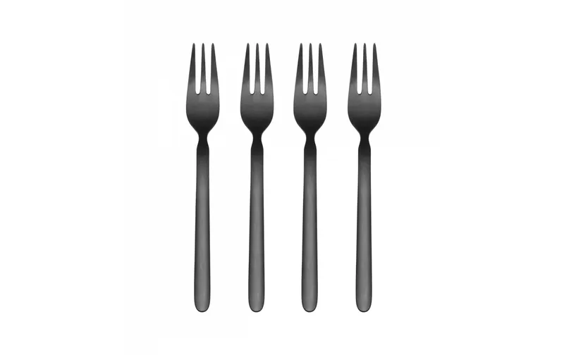 Blomus Kuchengabel Stella 4 pezzi, nero