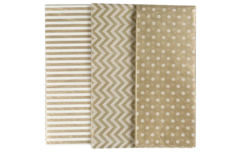 Creativ Company Geschenkpapier 50 x 70 cm Gold, 6 Blatt