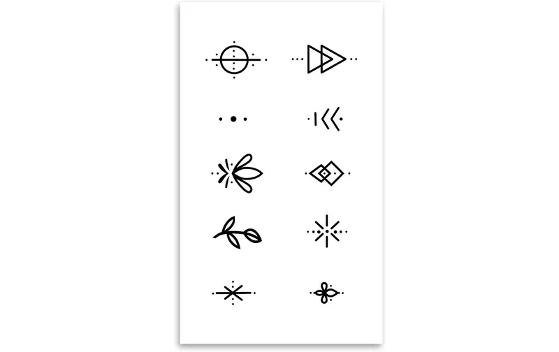 minink Tattoobogen Geometric und Nature 10 Stück