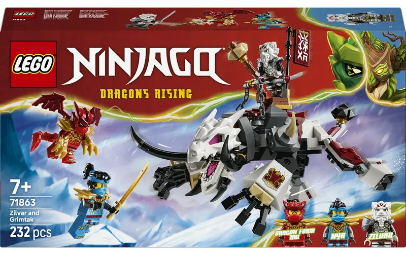 LEGO® Ninjago Zilvar auf seinem Drachentier Grimtak 71863