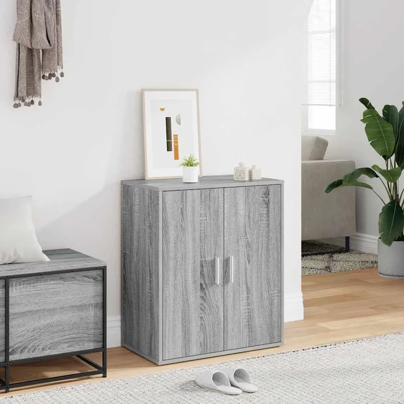 Meuble à chaussures Sonoma gris 60x35x70 cm Bois d'ingénierie