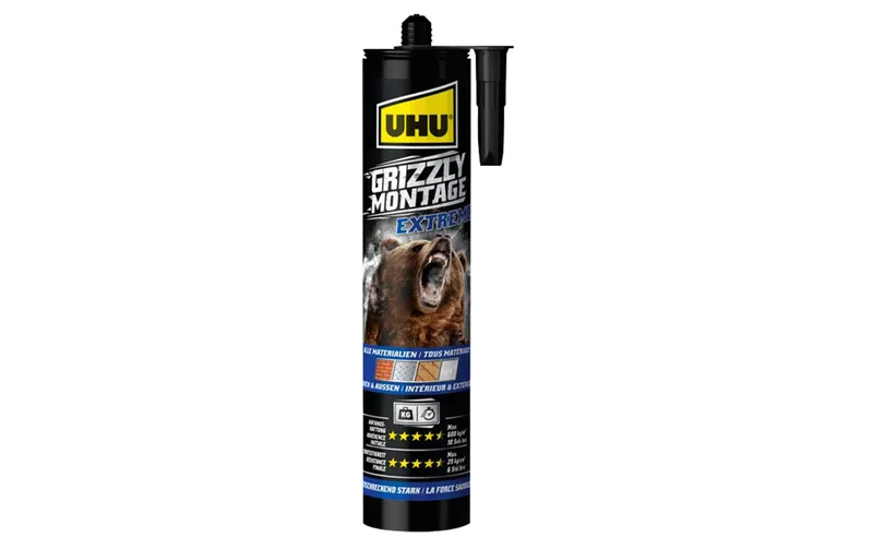 UHU Montagekleber Grizzly Extra 435 g, blanc