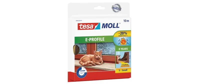 tesa Dichtungsband MOLL E-Profile Small 1, marrone