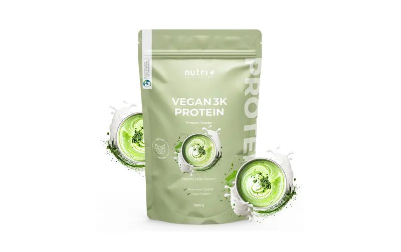 Nutri+ Pulver Vegan 3K Protein Matcha 1000 g