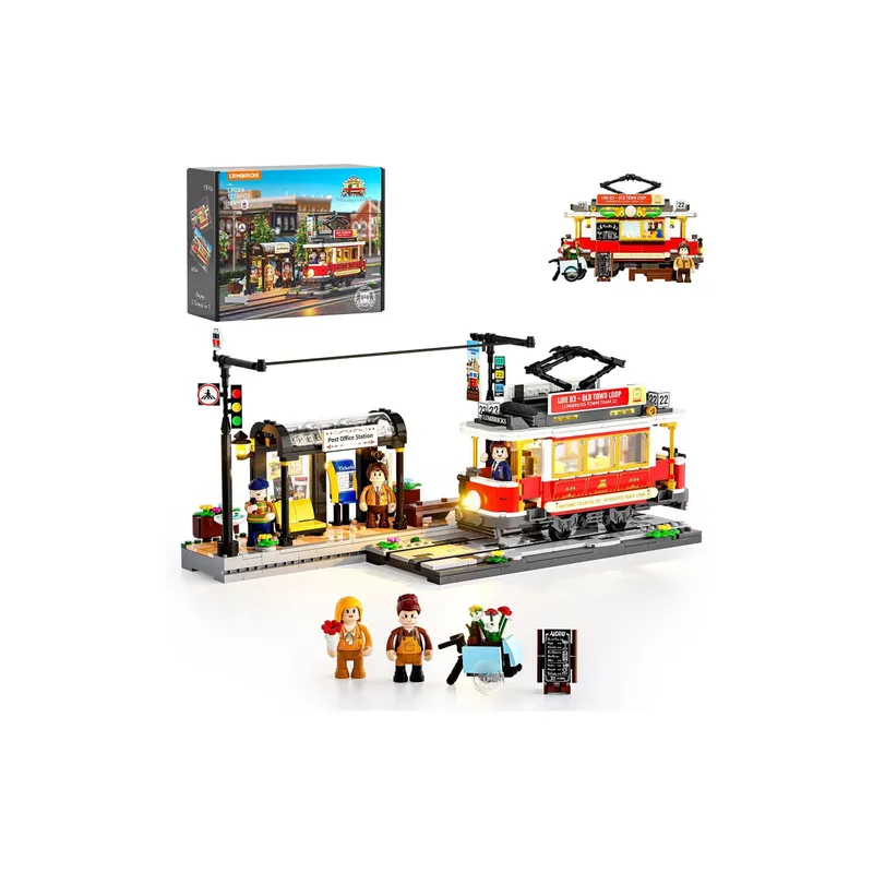Lumibricks Historische Strassenbahn Kunstfabricbausatz Retro