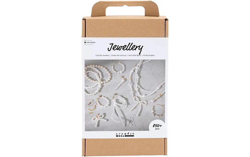 Creativ Company Schmuck Bastelset Perlen bianco/Vergoldet