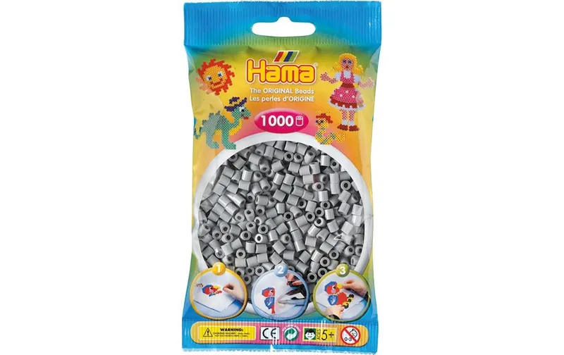 Hama Bügelperlen midi 1000 Stk. Grau