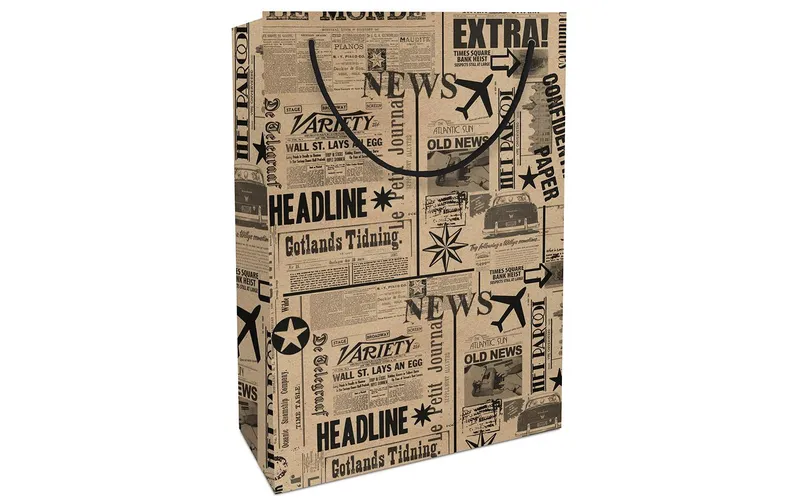 brun + Company Geschenktasche News 23 x 33 x 11 cm, brun