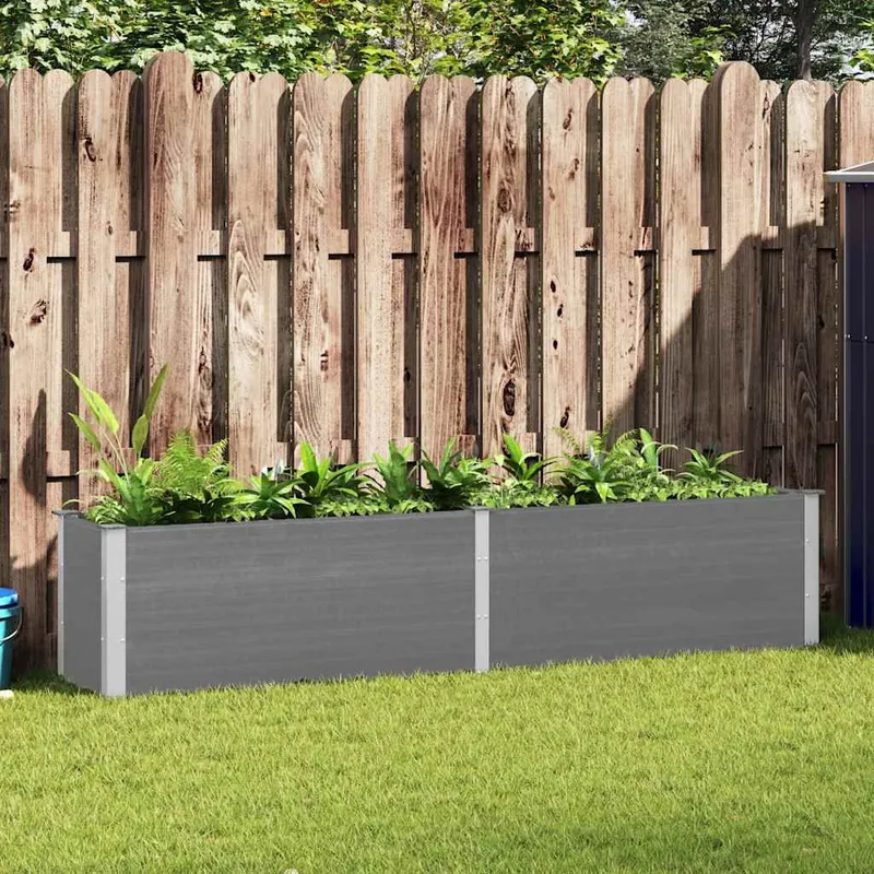 Garten-Hochbeet 250 x 50 x 54 cm WPC grigio