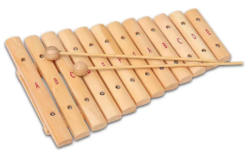 Bontempi Musikinstrument Xylophon con 12 Holzplättchen