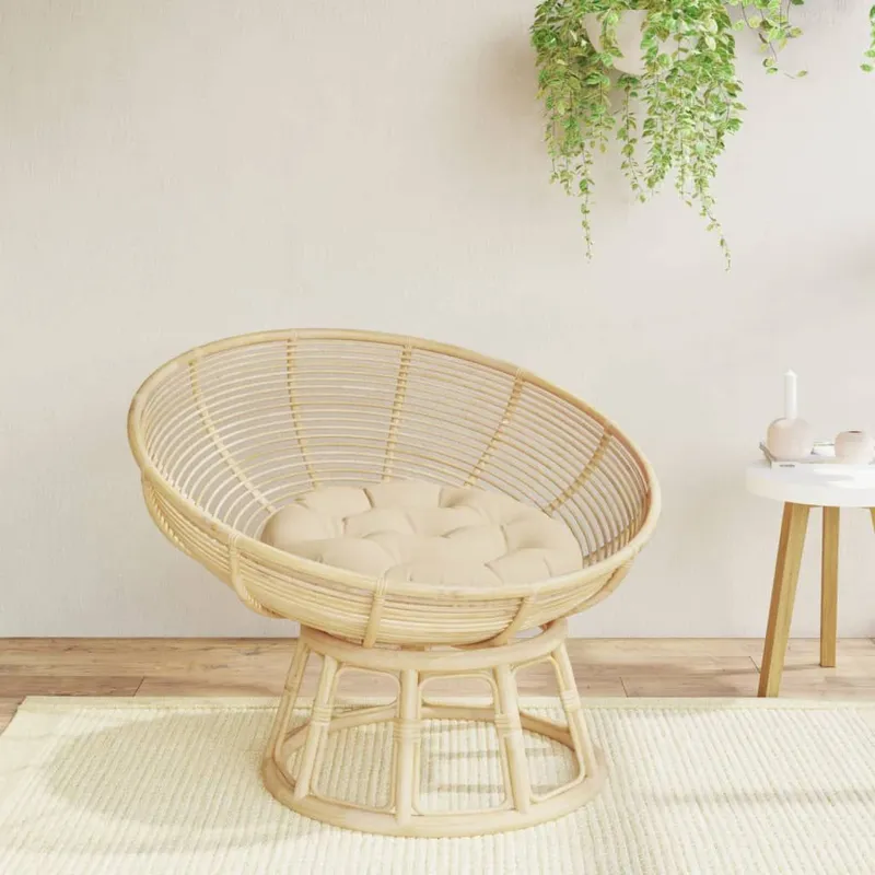 Kissen Rund Beige Ø 60 x 11 cm Oxford-Gewebe