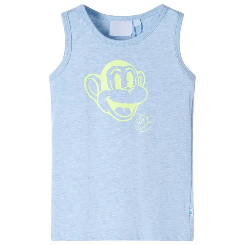 Débardeur enfant bleu doux mélangé 104