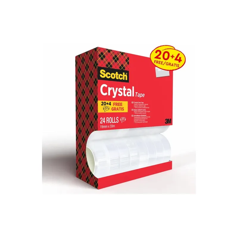 Scotch Crystal 19 mm x 33 m, Transparent