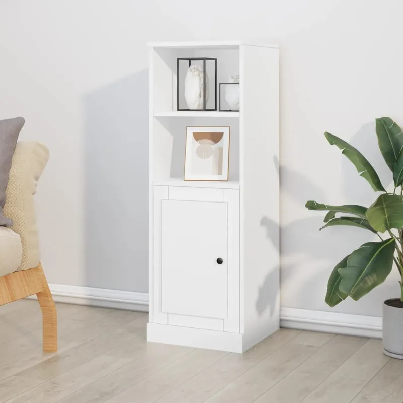 Highboard bianco 36x35,5x103,5 cm derivato del legno