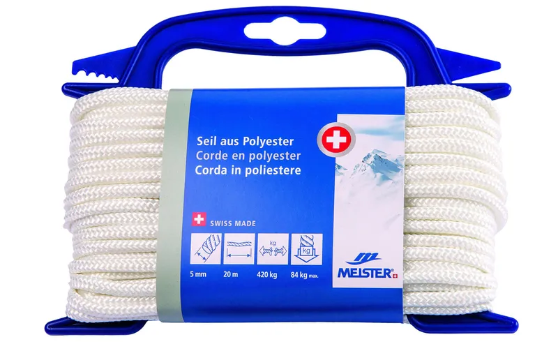 Meister Polyesterseil Ø 5 mm, 20 m, 420 kg, blanc
