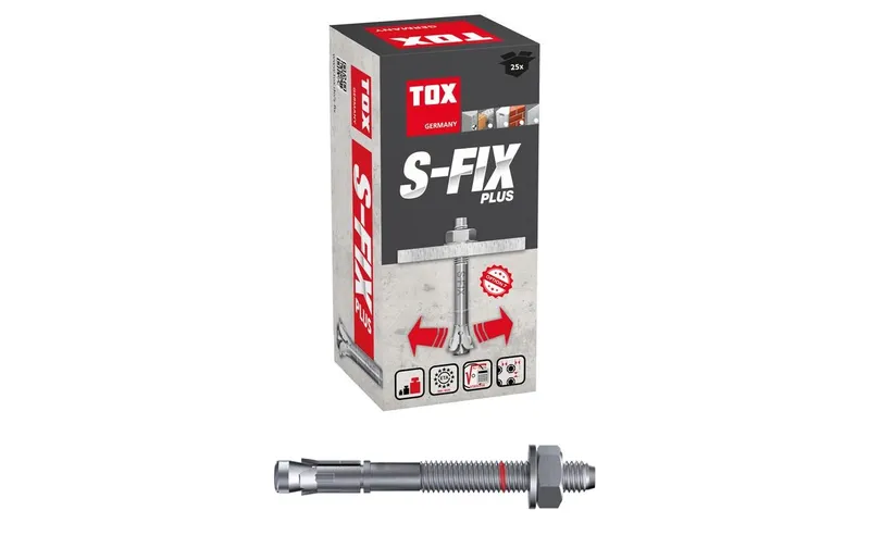 Tox-Dübel Bolzenanker S-Fix Plus M10 x 120/40+53 mm (25 Stk.)