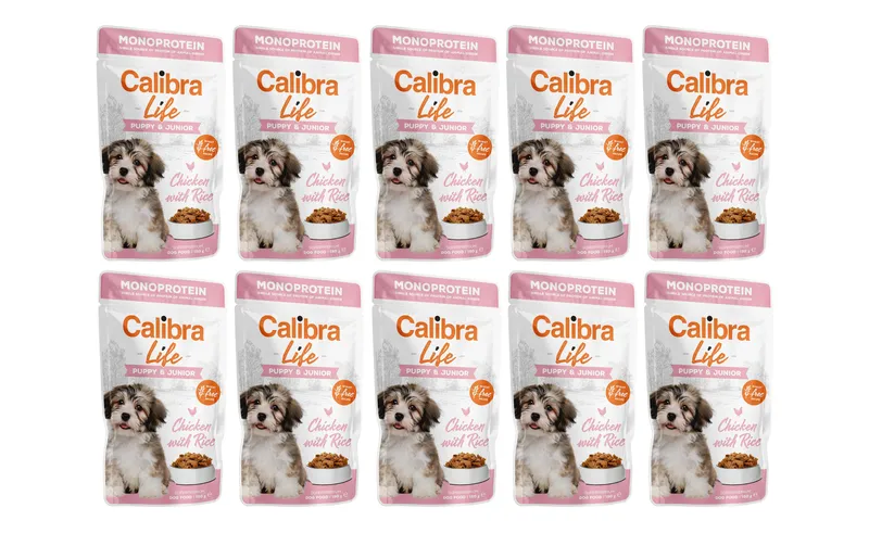 Calibra Nassfutter Life Puppy+Junior Huhn 10 x 150 g
