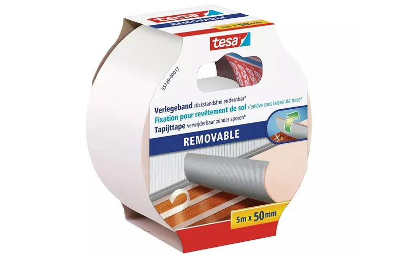 tesa Klebeband non-permanent 50 mm x 5 m, white