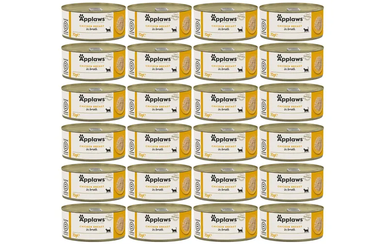 Applaws Nassfutter Dose Hühnchenbrust in Brühe, 24 x 156 g