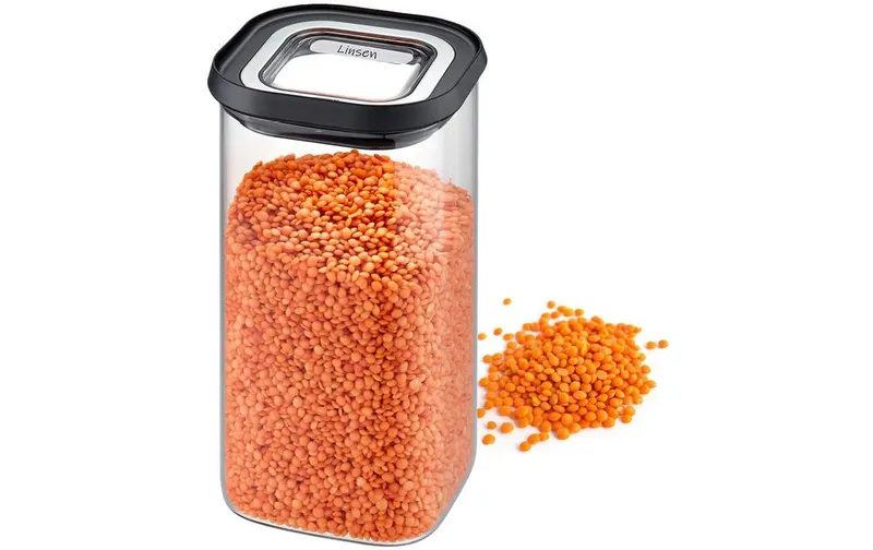 GEFU Vorratsdose Pantry 1.4 l, trasparente/nero