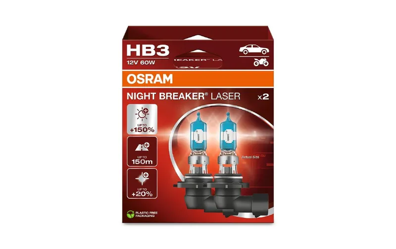 OSRAM HB3 Night Breaker Laser Xenarc Duobox 12 V PKW