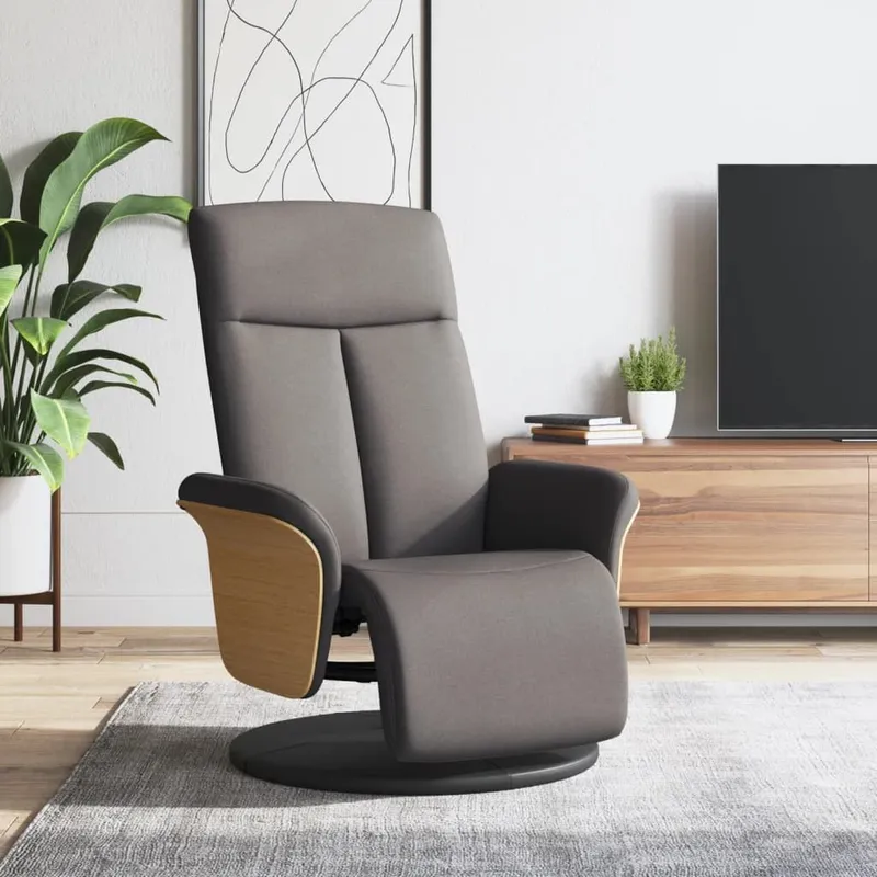 Relaxsessel mit Fußteil Taupe Stoff