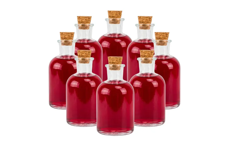 relaxdays Glasfläschchen 150 ml, 8 pezzi