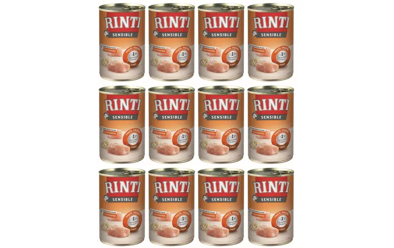 Rinti Nassfutter Sensible Dose Huhn + Reis, 12 x 400 g