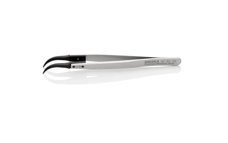 Knipex Pinzette con Wechselspitzen, ESD, gewinkelt 45° 130 mm