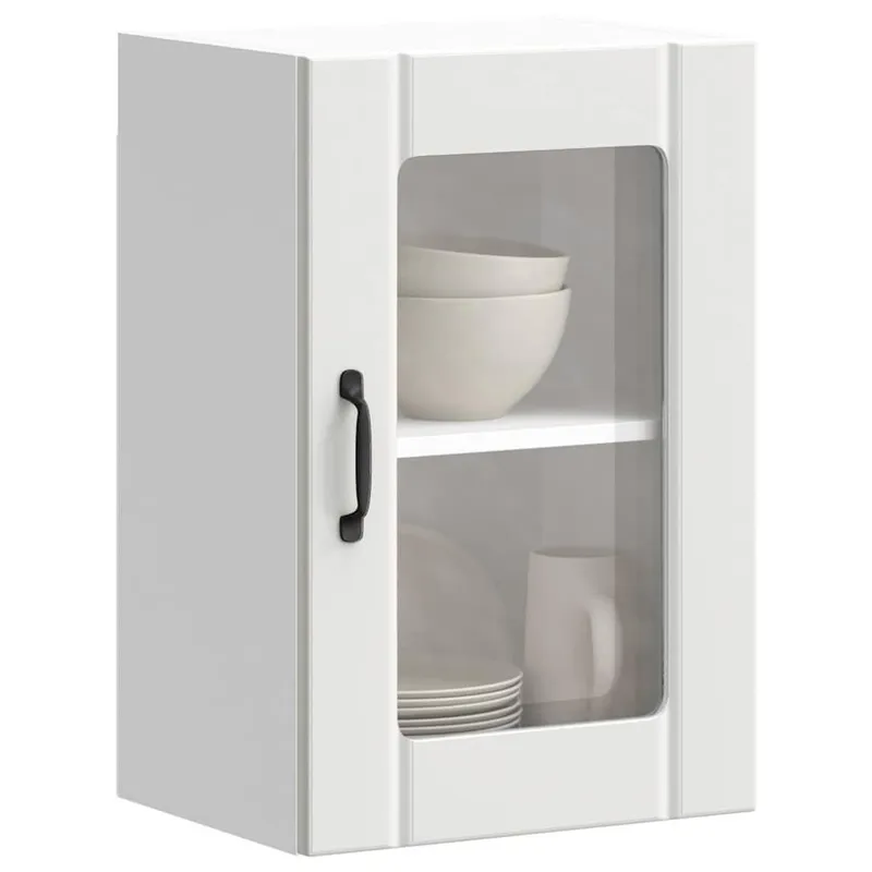 Küchen-Hängeschrank mit Glastür Lucca Weiß