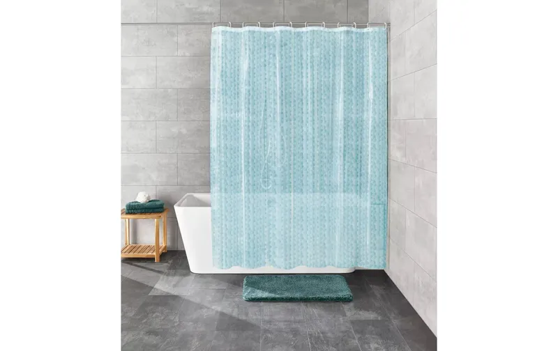 Kleine Wolke Duschvorhang Soapy 180 x 200 cm , Hellblau