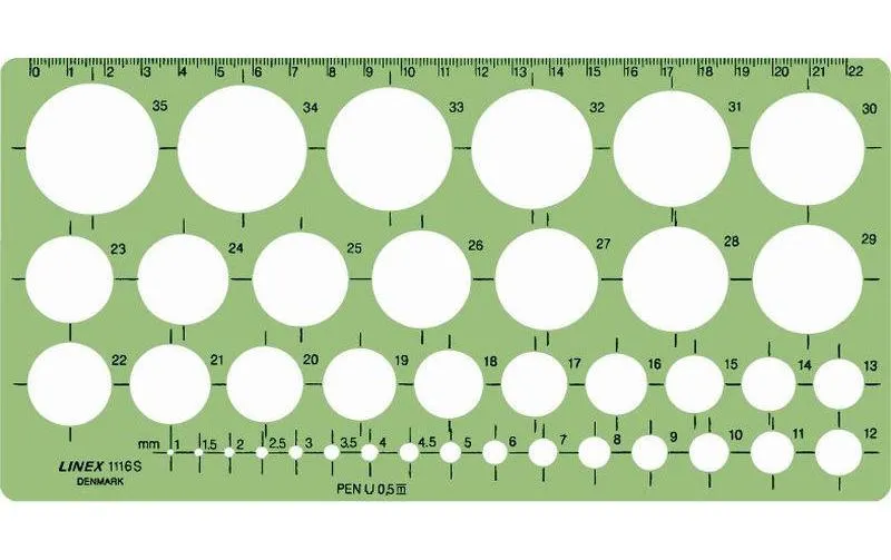 Linex Schablone Kreis 1.2 mm