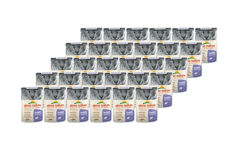 Almo naturalee Nassfutter Holistic Digestive Help mit Geflügel, 30 x 70 g