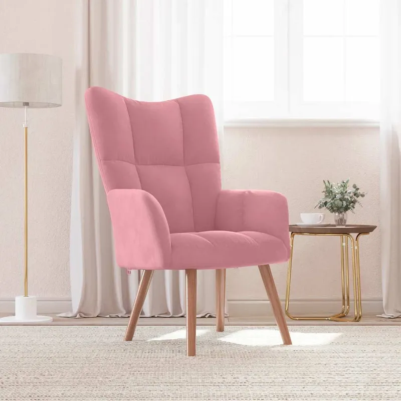 Relaxsessel Rosa Samt