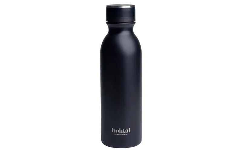Smartshake Bohtal Isolierte Flasche 600 ml, Schwarz