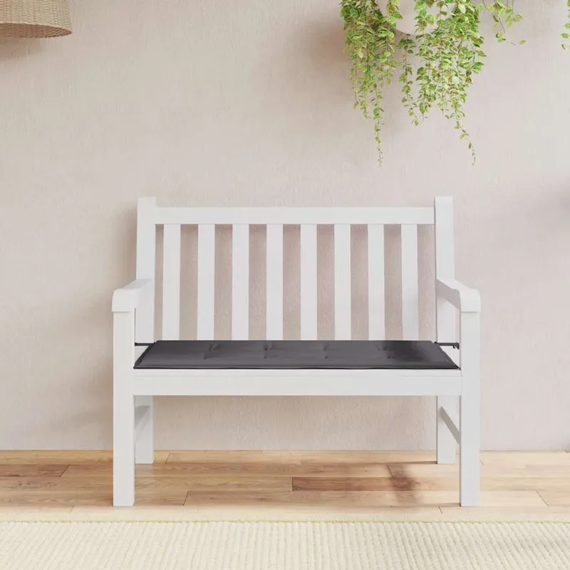 Coussin de banc de jardin anthracite 120x50x3 cm tissu oxford