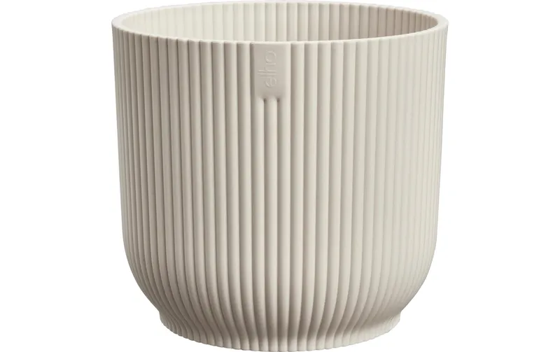 Elho Blumentopf Vibes Fold 2.4 l, Leinenweiss