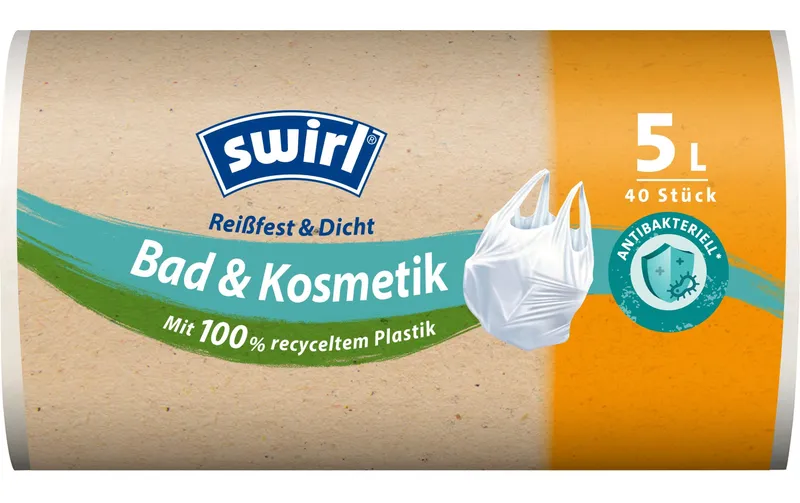 Swirl sacs poubelle Bad & Kosmetik 5 l, 40 pièces