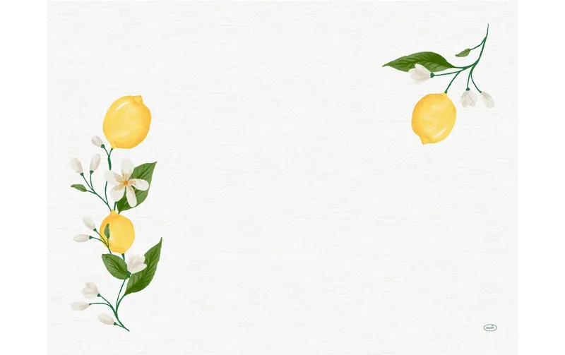Duni Tischset Lemon Fiesta 250 pezzi, 40 cm x 30 cm, Gelb/bianco