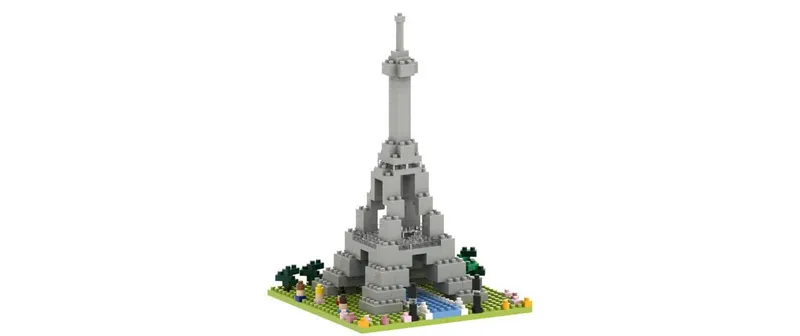 BRIXIES Bausteinmodell Eiffelturm aus 257 Bausteinen