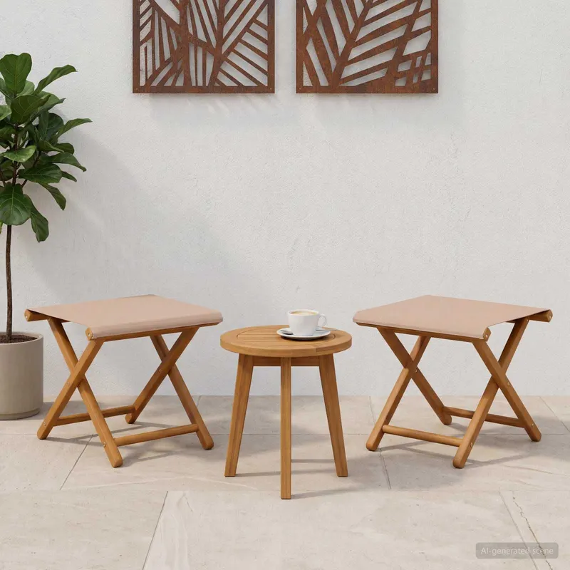 Liegestuhl 2 Stk. Massives Eukalyptus Holz Taupe