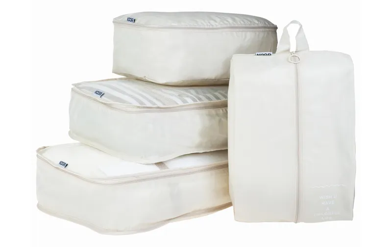 KOOR Kleiderbeutel ensemble Reesa, 4-teilig, beige