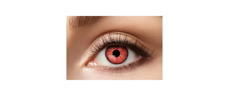 Partyartikel Drei-Monatslinsen Elektro rouge, 2 pièces, rouge
