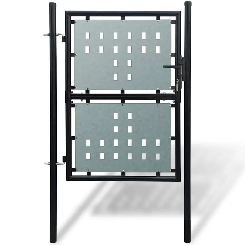 Schwarzes Einzeltor für Zäune 100 x 150 cm