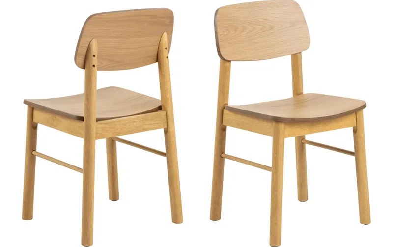 AC Design Stuhl Barlow, 2 pièces Hellbraun