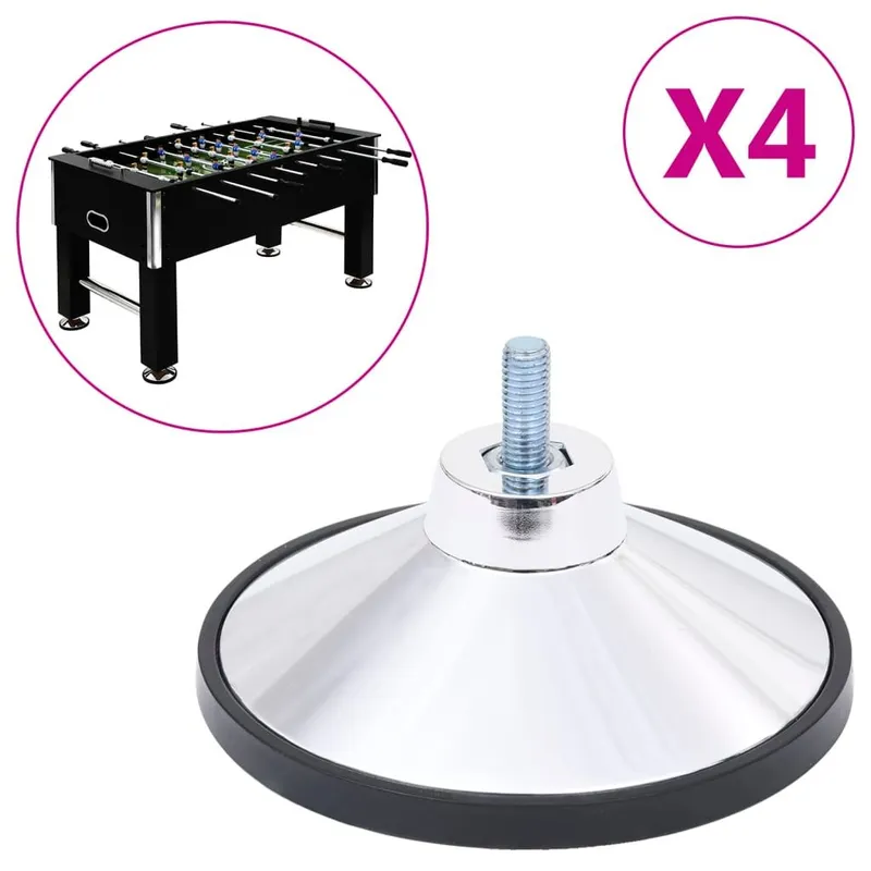 Pieds de baby-foot 4 pcs Chrome M10