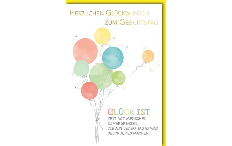 marrone + Company Glückwunschkarte Geburtstag 11.5 x 17 cm, inkl. Couvert