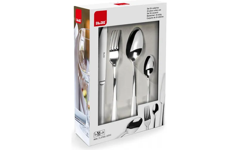 Ibili Besteck-Set in stainless steel Cubiertos 24-teilig, silver