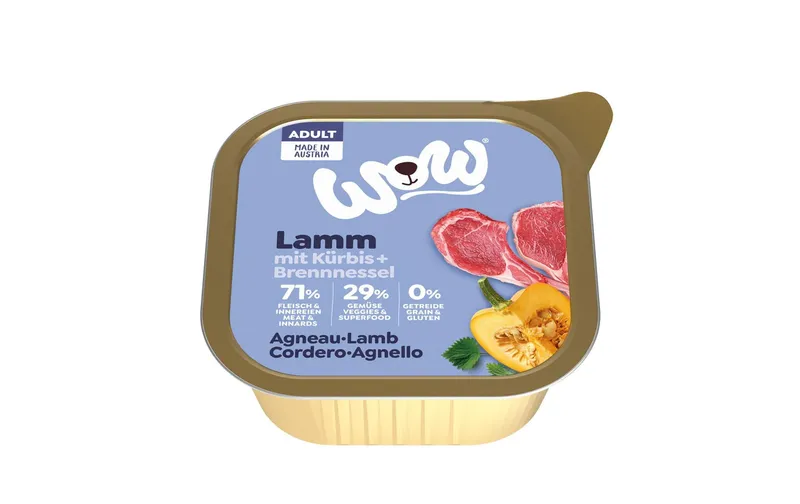 WOW Nassfutter Adult Lamm Schale 150g