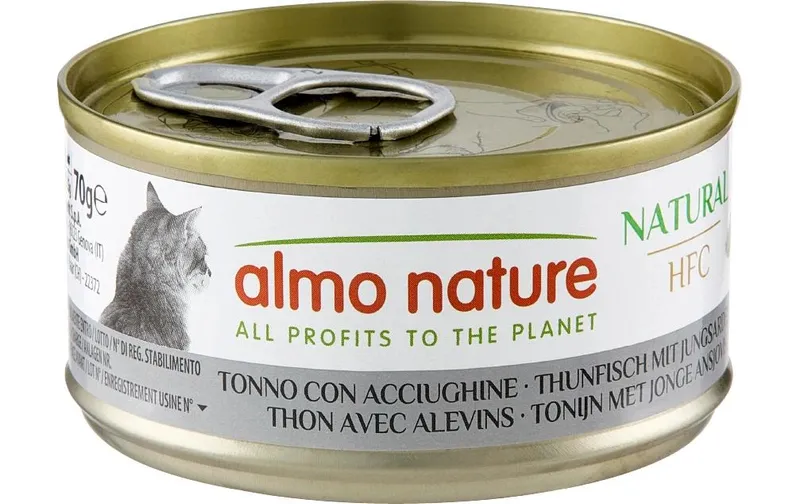 Almo Nature Nassfutter HFC Natural Cat Thunfisch mit Jungsardellen 70 g